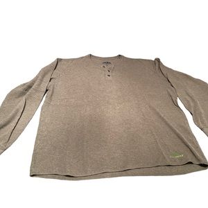 Eddie Bauer EUC brown heather thermal sweater XLT